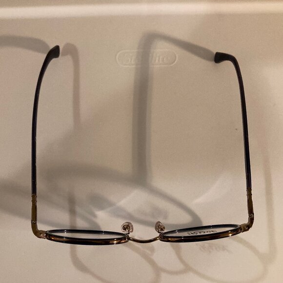 Persol Oval Eyeglasses Metallic Brown Blue 50mm - Picture 6 of 6